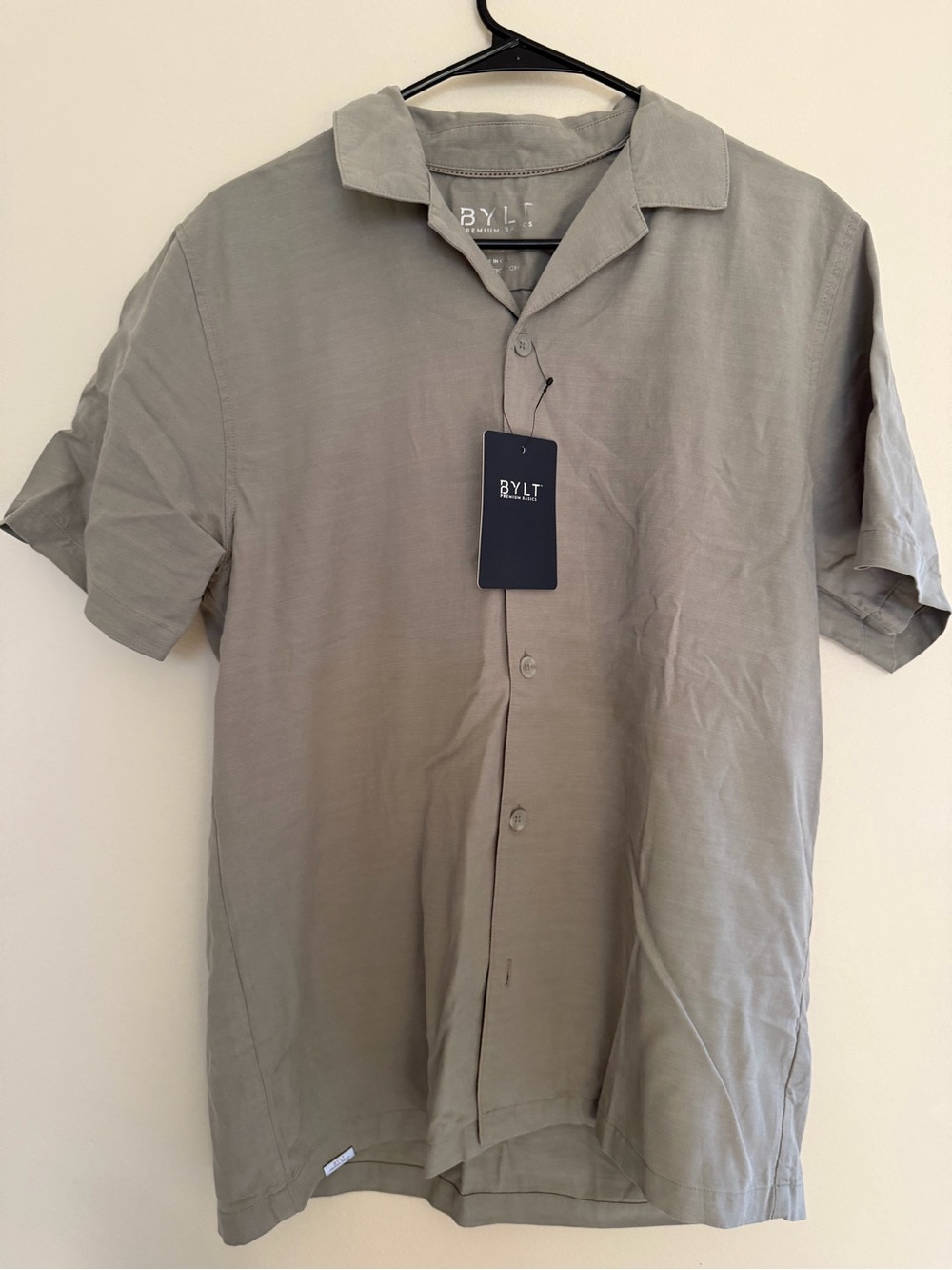 NWT BYLT Paloma 2.0 Camp Collar Shirt Willow M